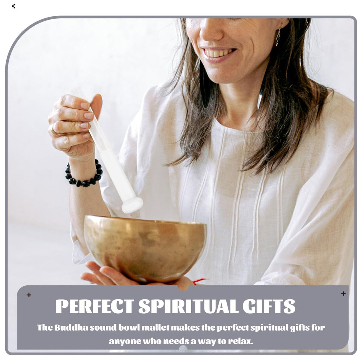Tibetan Singing Bowl Mallet 3 piece Acrylic Set (22x3.5cmx3pcs / Transparentx3pcs)