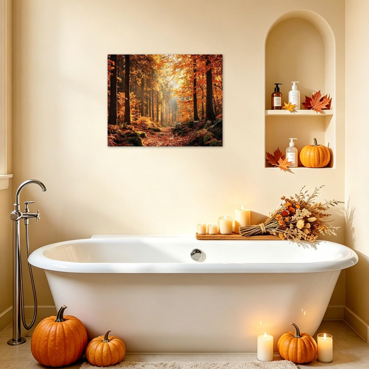 Fall Forest Wall Art (Orange / 16"L x 20"W)