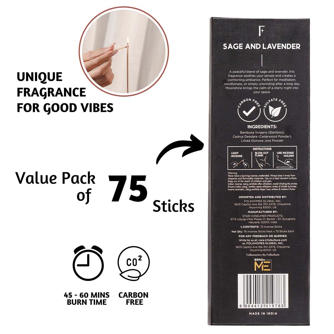 Premium Incense Sticks (Pack of 75)