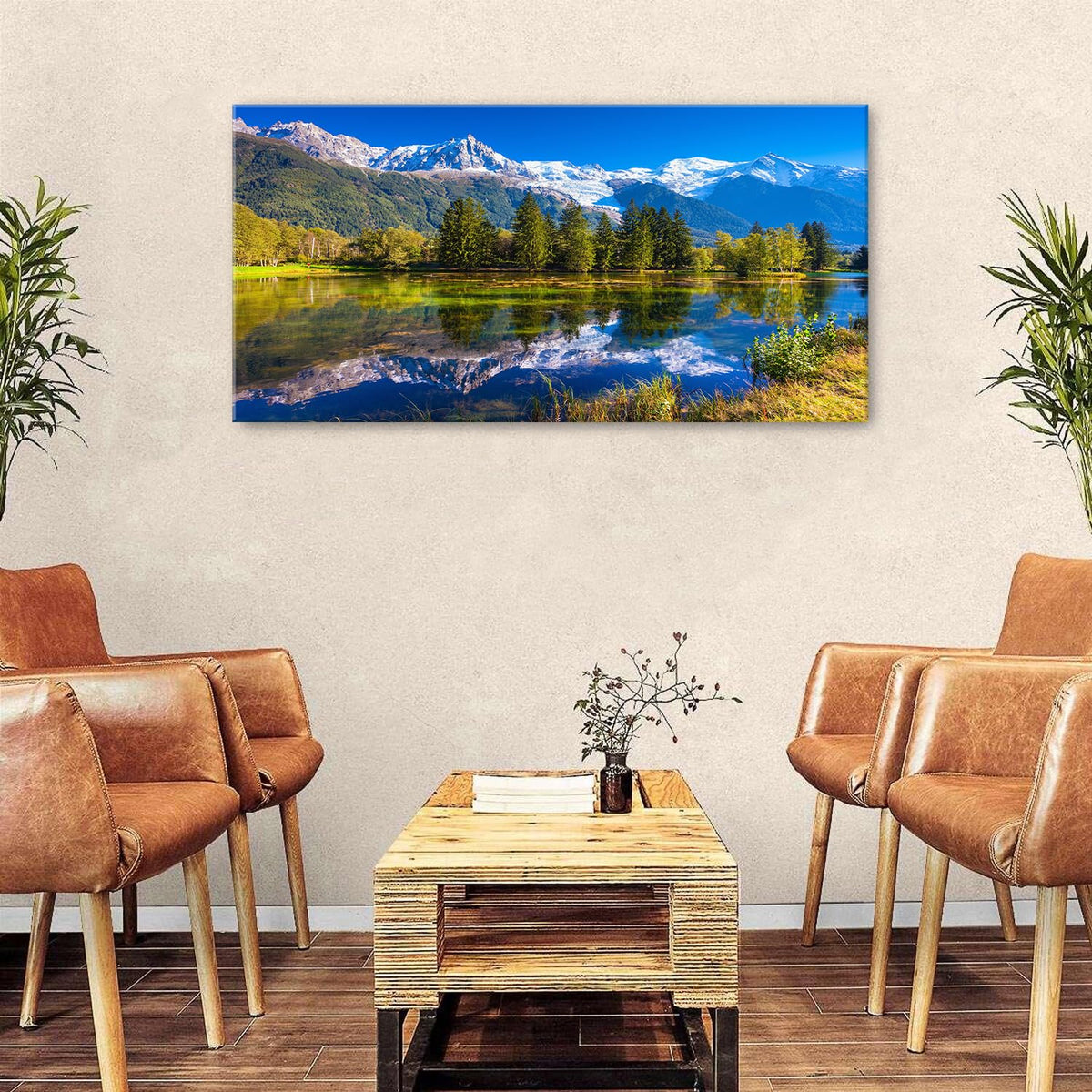 Colorado Mountain Wall Art Rocky Mountain National Park Poster Poster Green Forest Landscape Canvas Picture Nature Pine Tree Lake Reflection Painting Artwork Living Room Office Home Decorations 24x48" (48"L x 24"W / Mountain Forest)