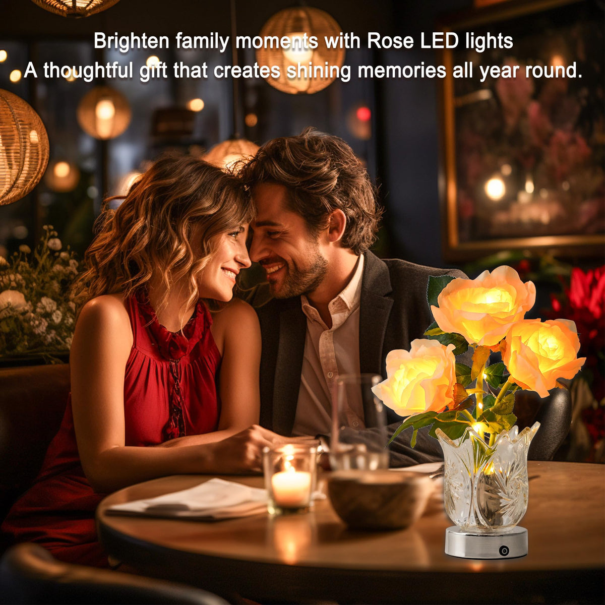 Champagne Rose LED Night Light (Champagne)