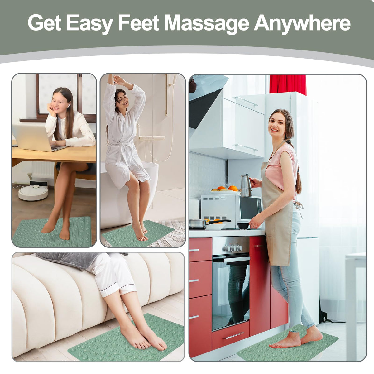Portable Feet Acupressure Mat (Green - Large)