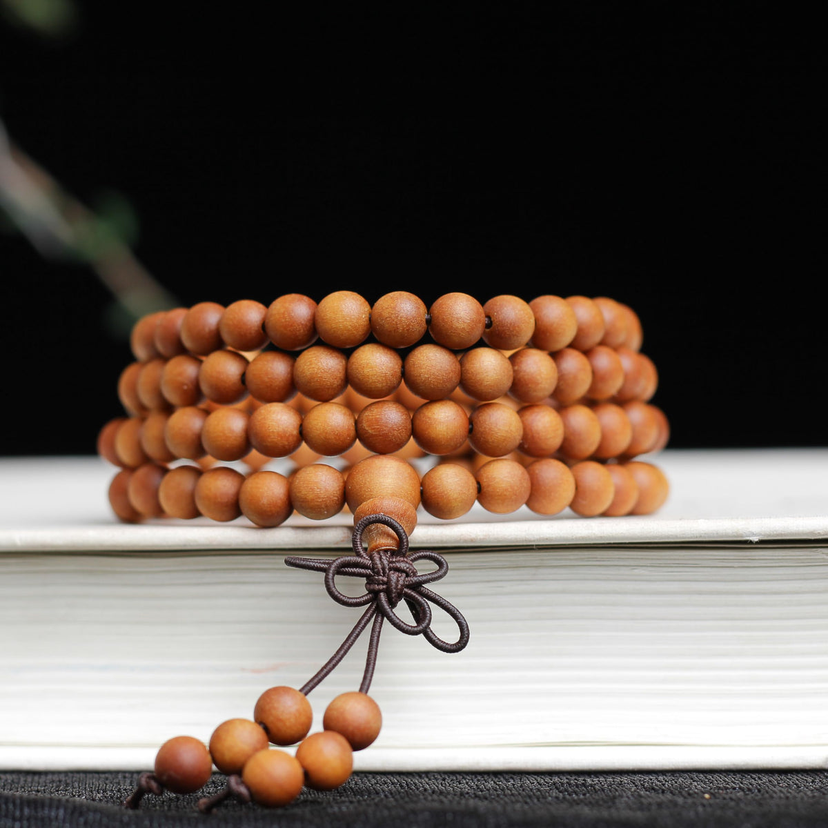 Unisex Teak Wood Prayer Beads Buddha Buddhist Beads Japa Mala Necklace Bracelet Bead (6mm x 108 beads)