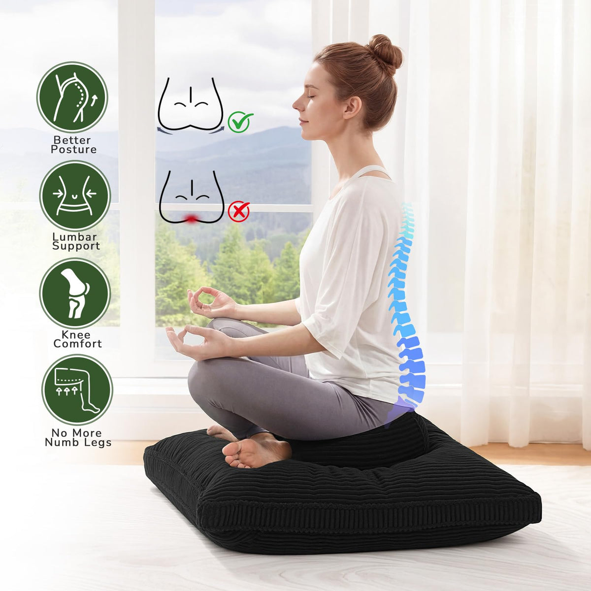Meditation Cushion (Black)