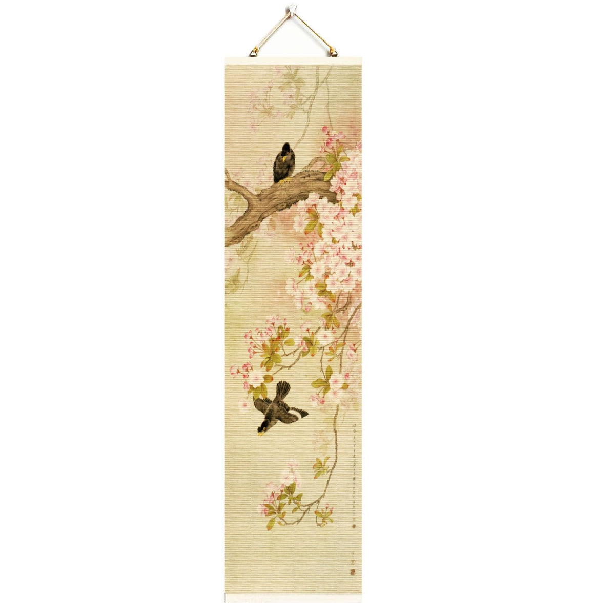 Natural Bamboo Blind Scroll Wall Art (Color-E04)