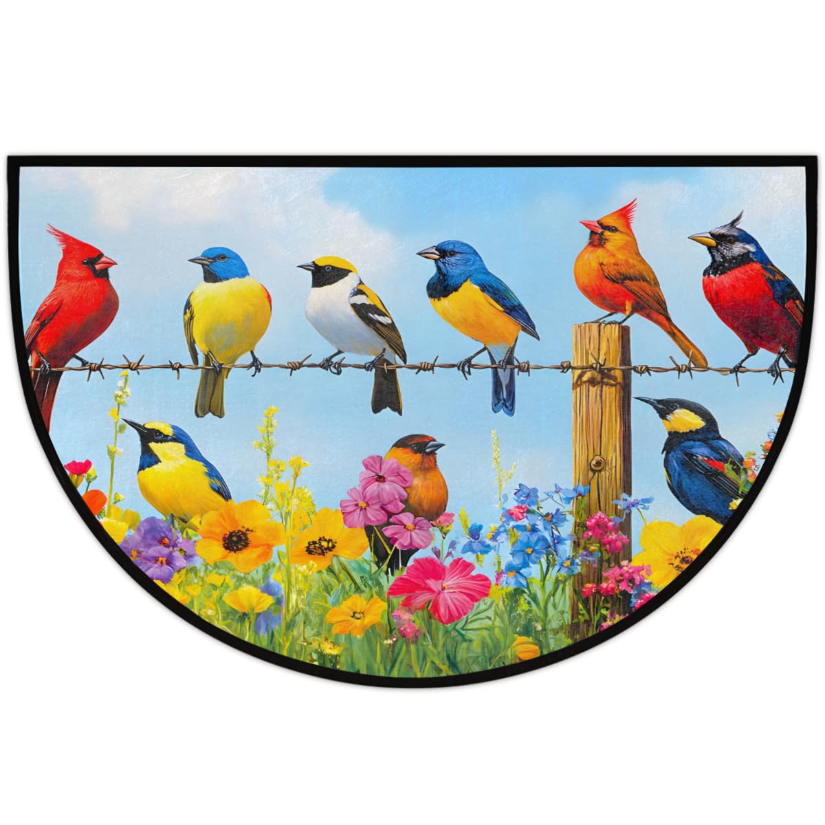 Front Door Mat Indoor Outdoor Entrance (A-11 Birds)
