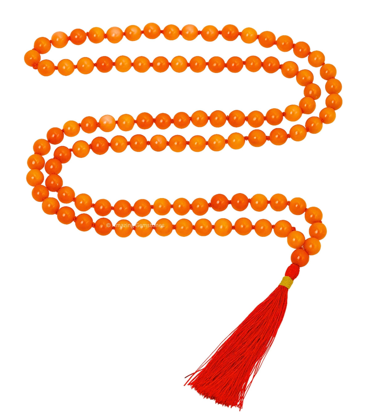 Red Aventurine Buddhist Prayer Beads Japa Mala with 108 Meditation Beads (Hand Knotted / Red Aventurine)