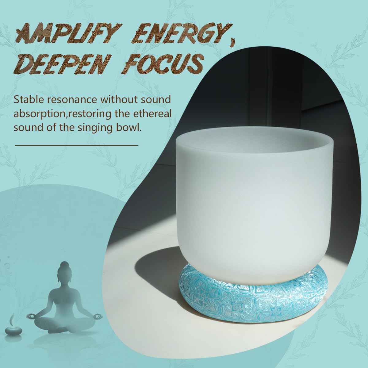 Singing Bowl Cushion for Crystal & Tibetan Singing Bowls (CyanBlue / 6.7 Inch)