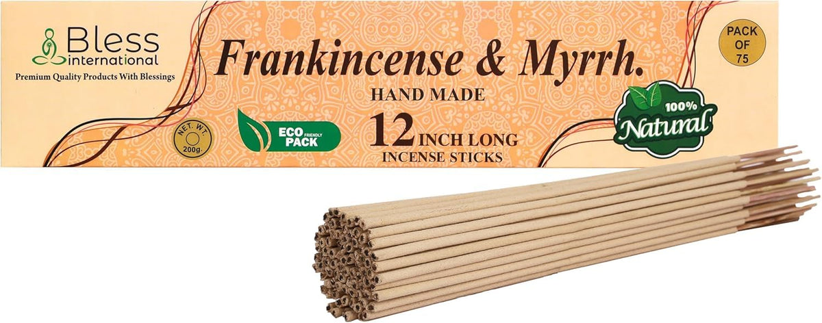 Bless International (Frankincense & Myrrh / 75 Sticks (7 OZ) X 2)