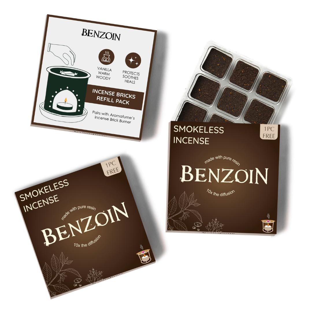 Benzoin Incense Bricks Refill Pack 3 Trays x 9 Bricks (Benzoin (Pack of 3))