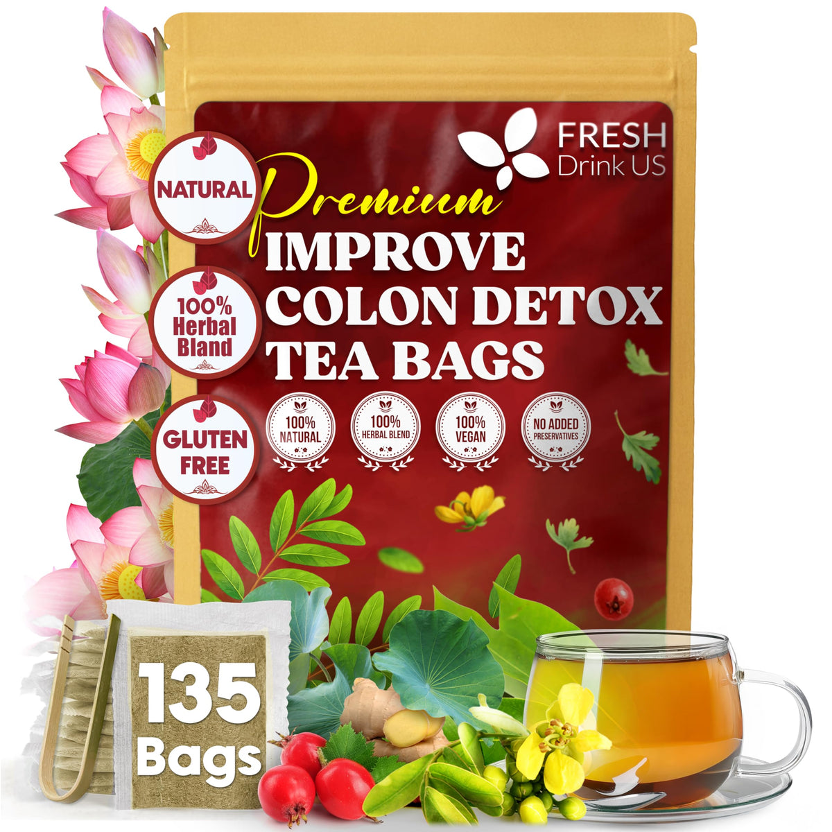 Premium Improve Colon Tea (135 Bags)