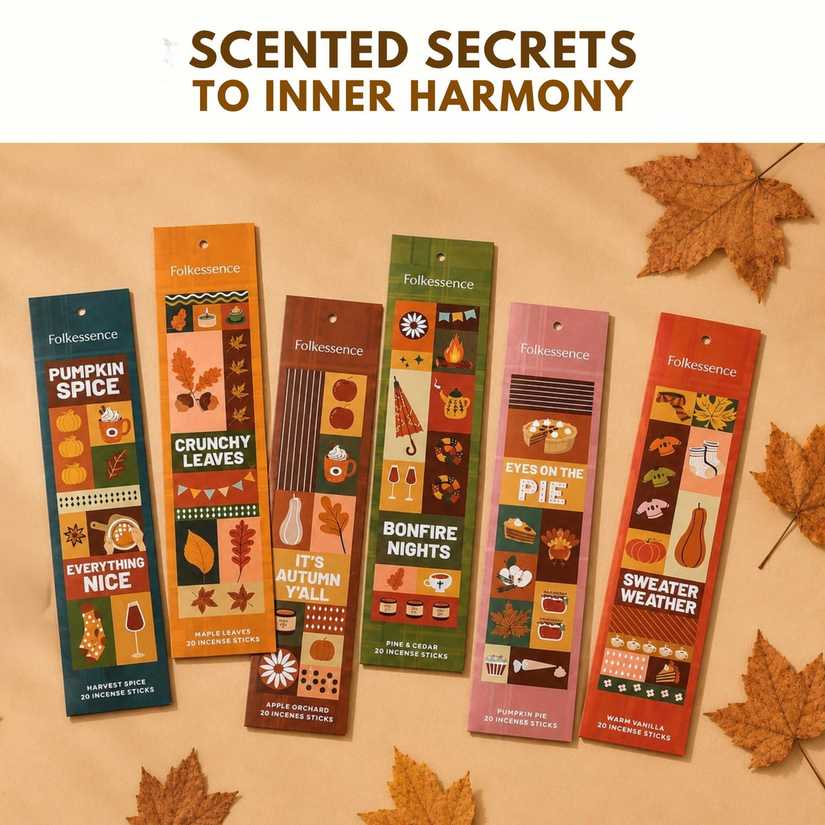 Premium Fall Incense Sticks (Pack of 120)