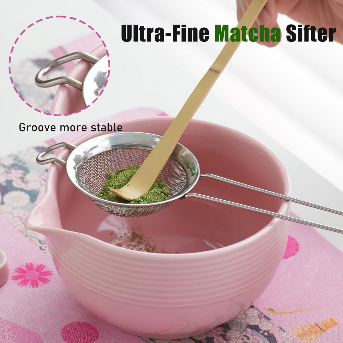 Matcha Whisk Set (Light Pink)