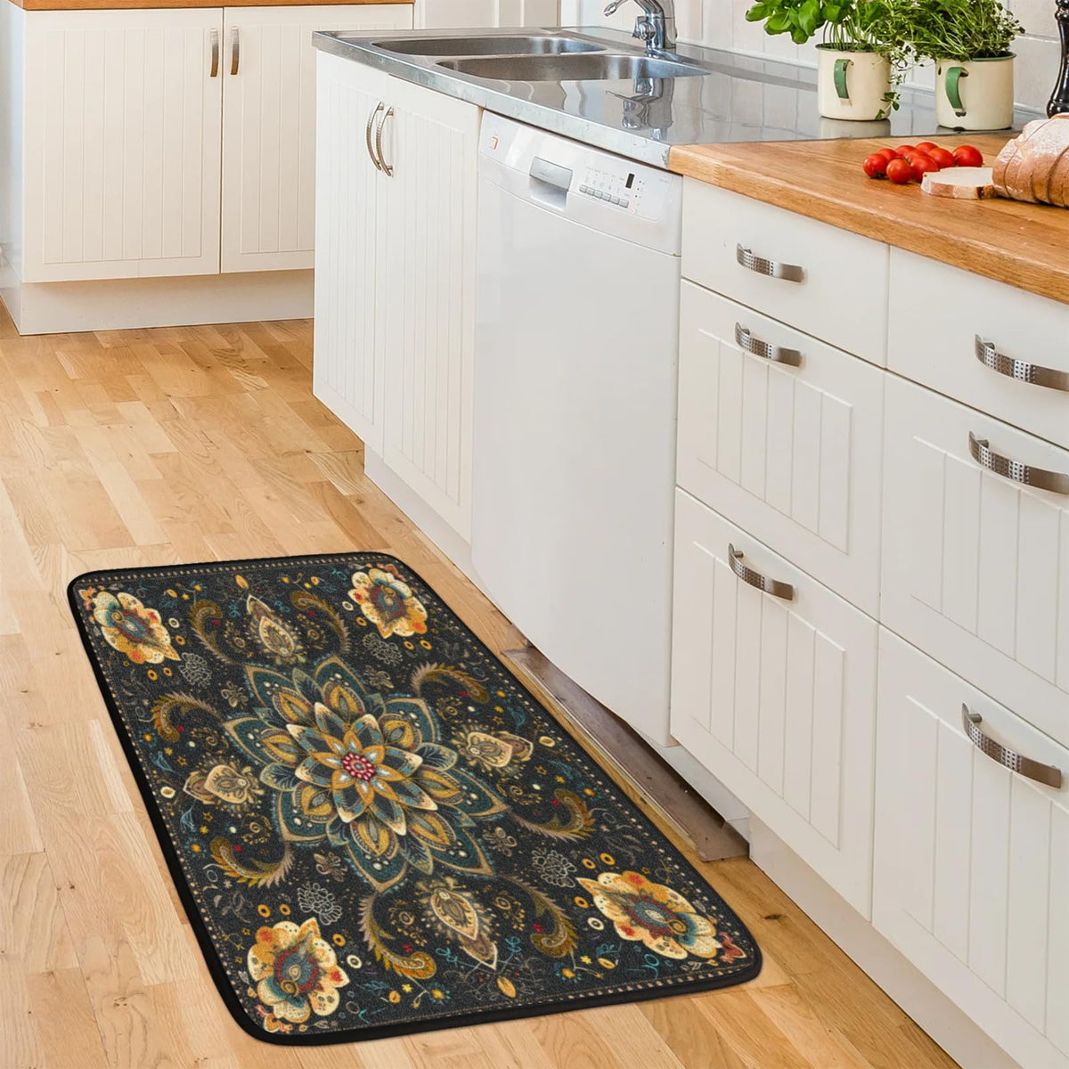 Mandala Kitchen Rugs Kitchen Mats Non Slip Floor Mat (A:color 5)