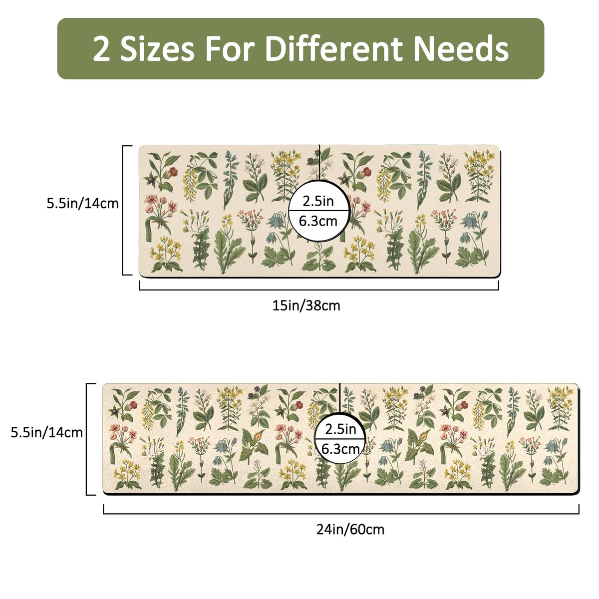 2 Pack 2 Pack Kitchen Sink Splash Guard Faucet Mat 24" X 5.5" Floral Absorbent Fast Drying Mat Faucet Draining Mat Sink Splash Guard Behind Faucet Drip Catcher for Kitchen Bathroom (24*5.5inx2 / Floral)
