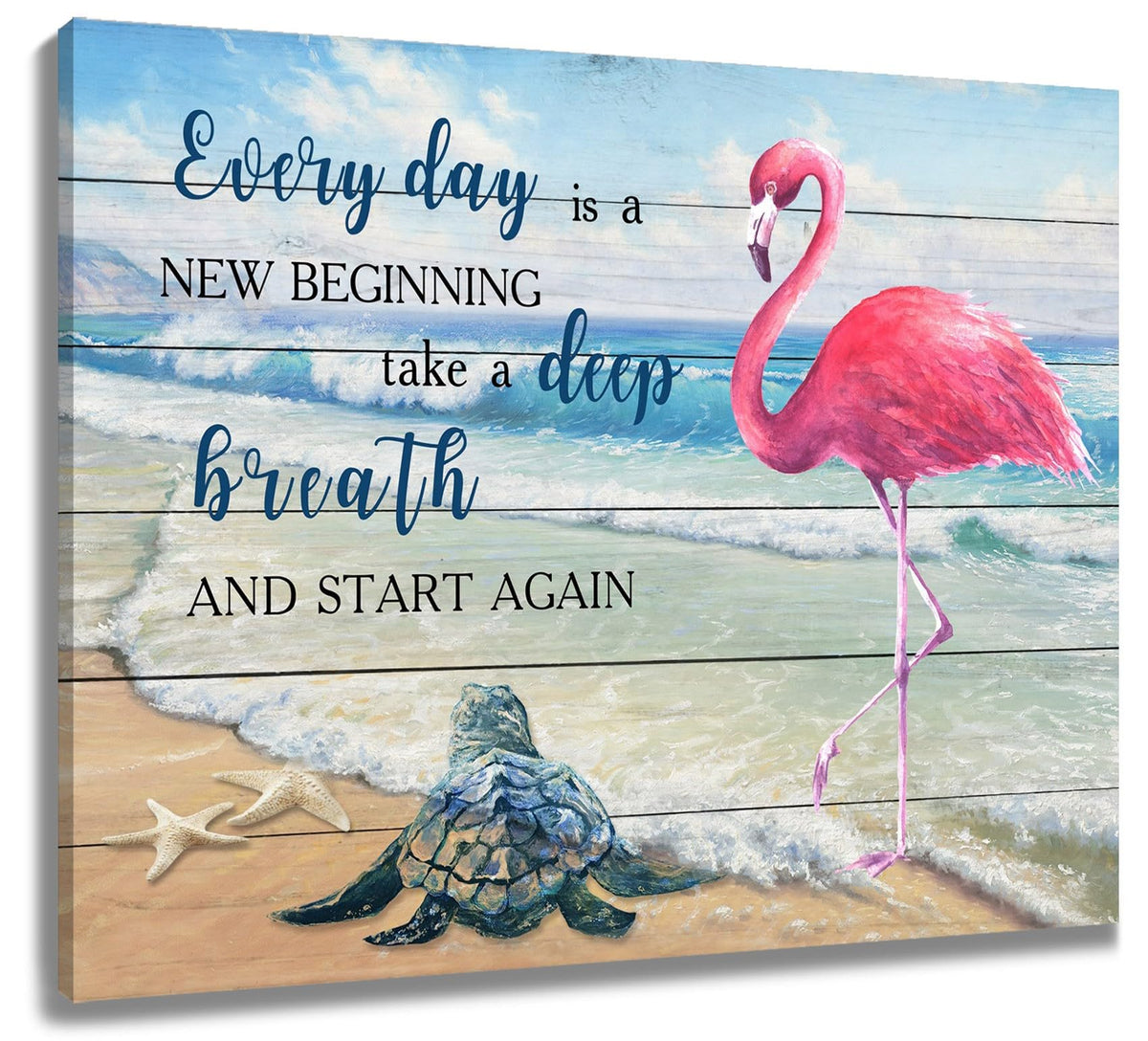 Beach Inspirational Wall Art (Blue / 8"L x 10"W)