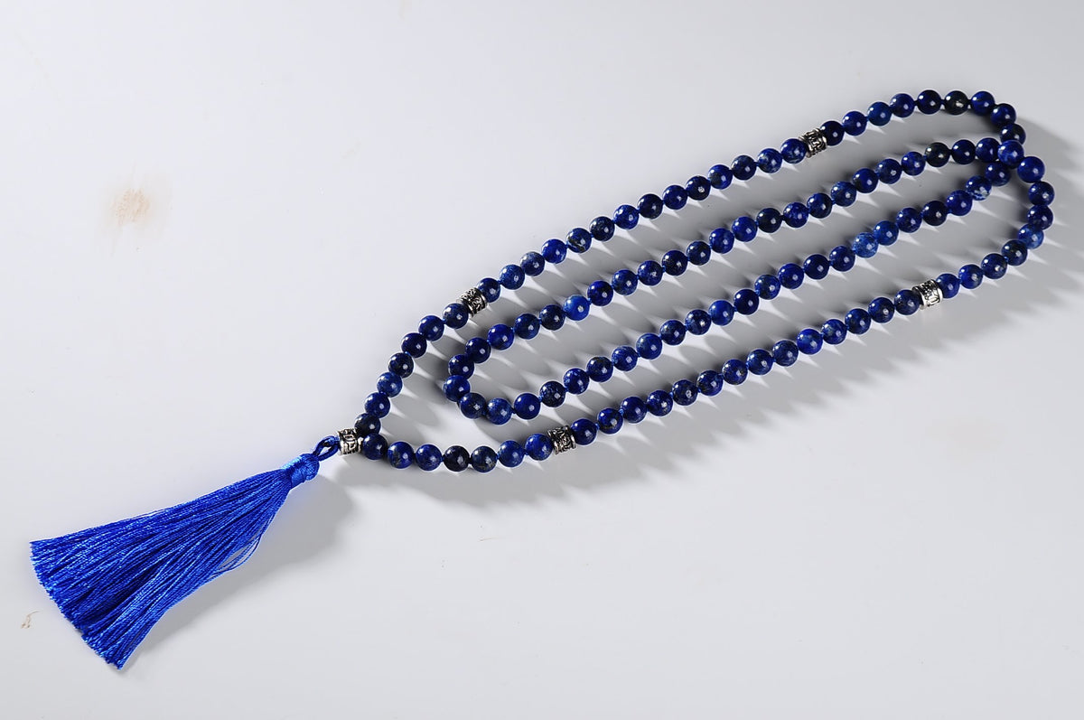 mala beads necklace for women man (lapis lazuli)