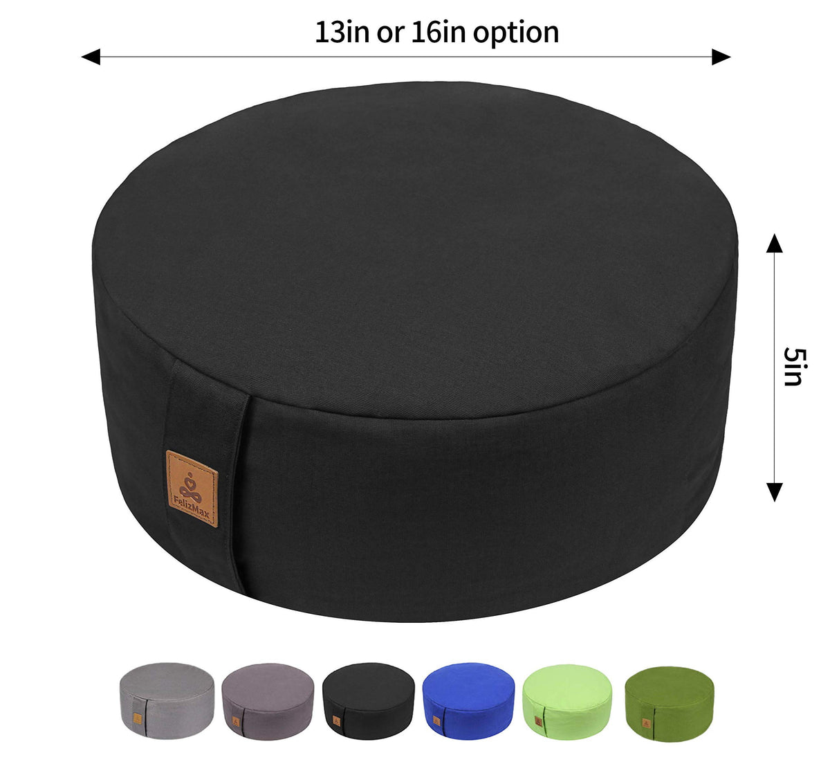 Zafu Buckwheat Meditation Cushion (Purple / 16"x16“x5")