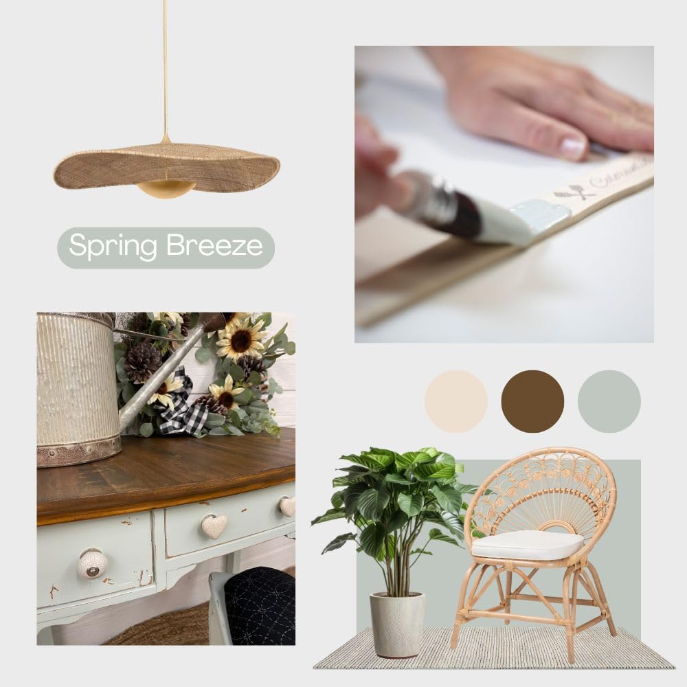 SPRING BREEZE Chalk Paint Based for Furniture DIY (Spring Breeze / 16 Fl Oz (Pack of 1))