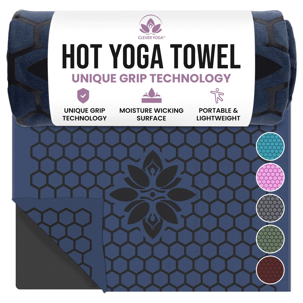 Hot Yoga Mat Towel (Darkblue)