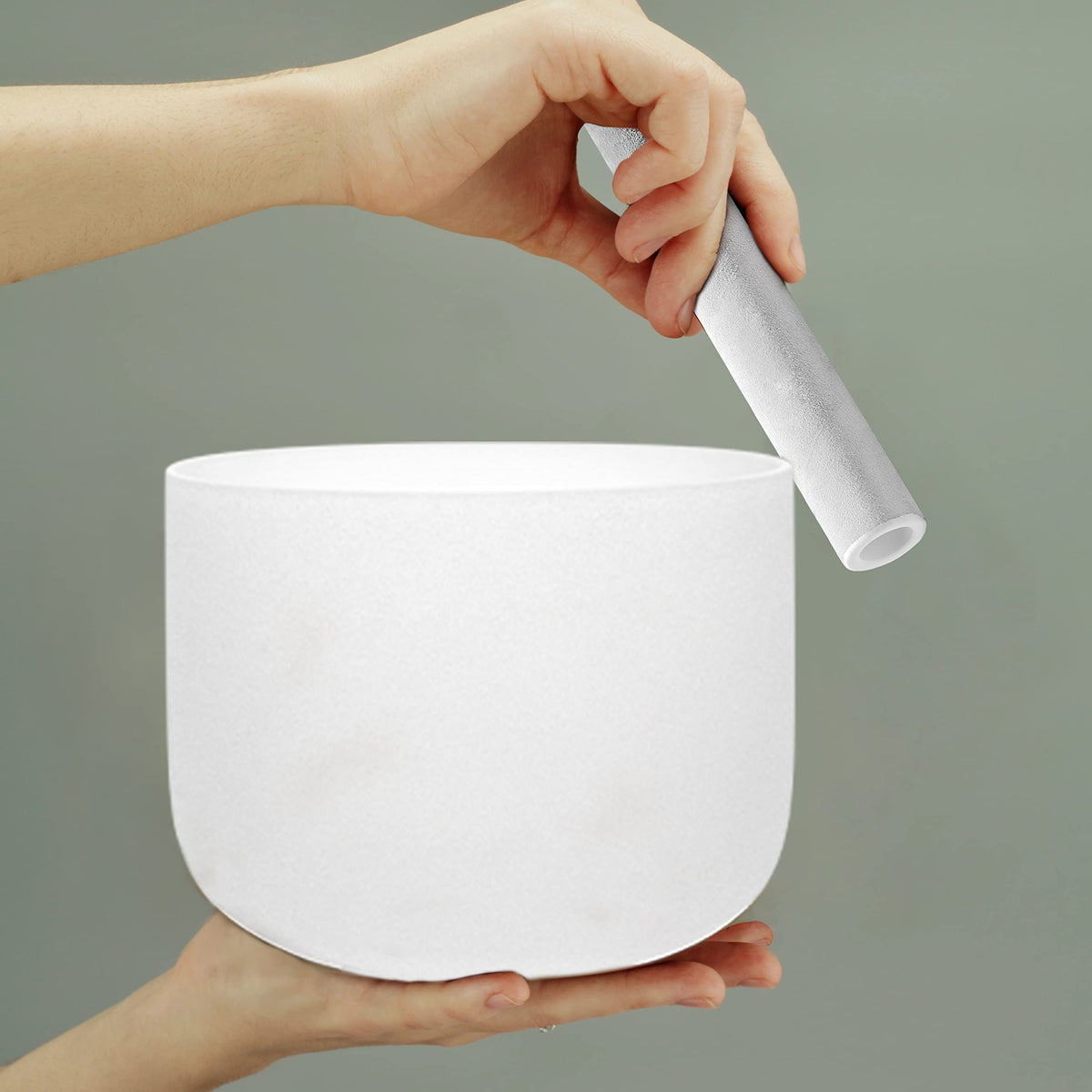 8" F Note Crystal Singing Bowl Heart Chakra with Suede Mallet for Meditation (8 inch / F Note)