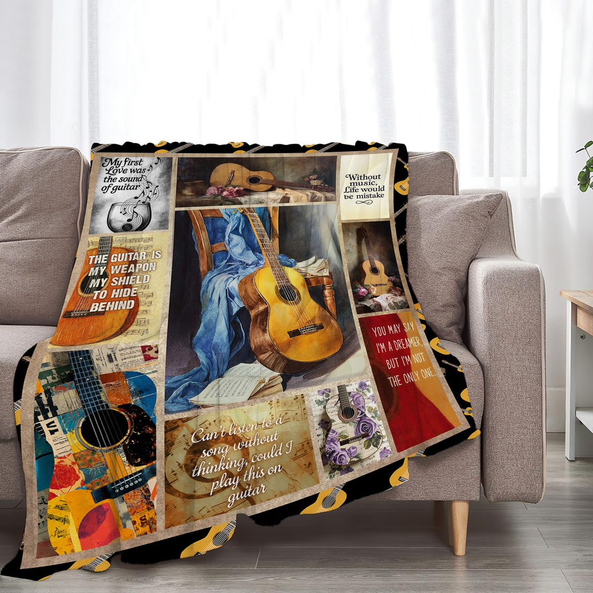 Guitar Music Throw Blanket (50"x60" / Guitar)