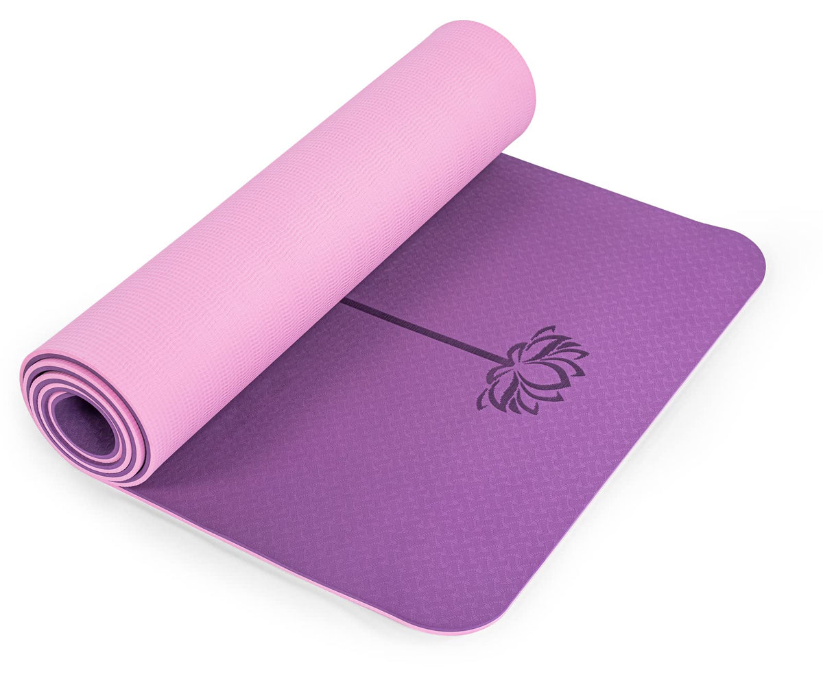 Yoga Mat Non Slip (72"x24" / Orchid & Pink)