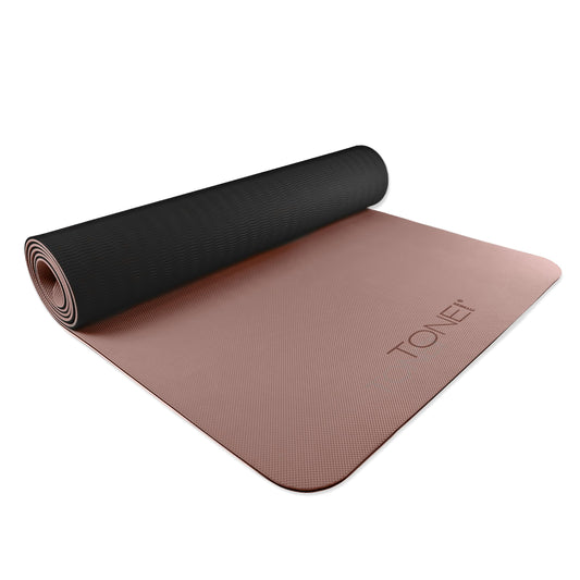 1 4" Yoga Mat (Pyramid Pattern / Black/Mocha)