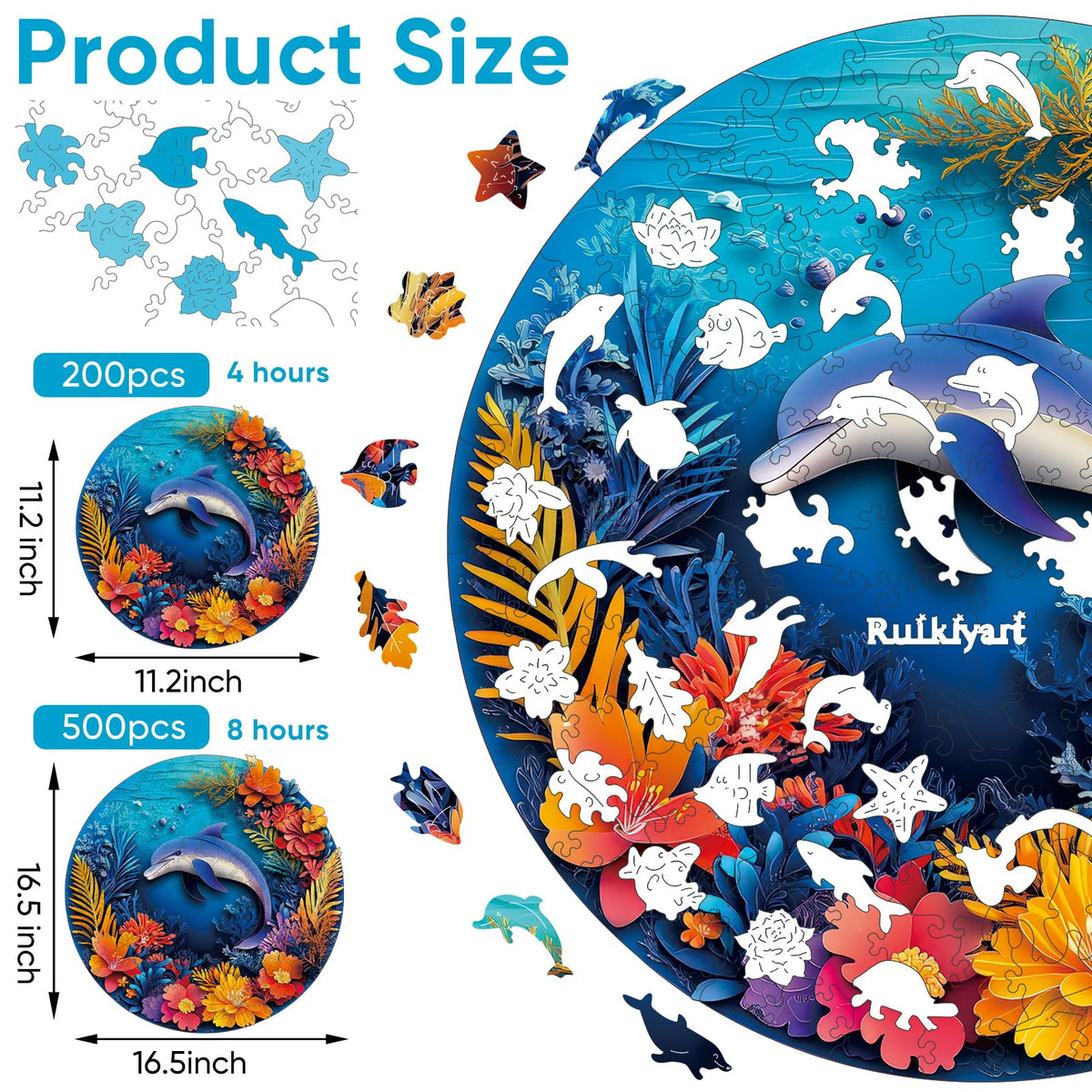 Dolphin Puzzle (Dolphin / 200 pieces)