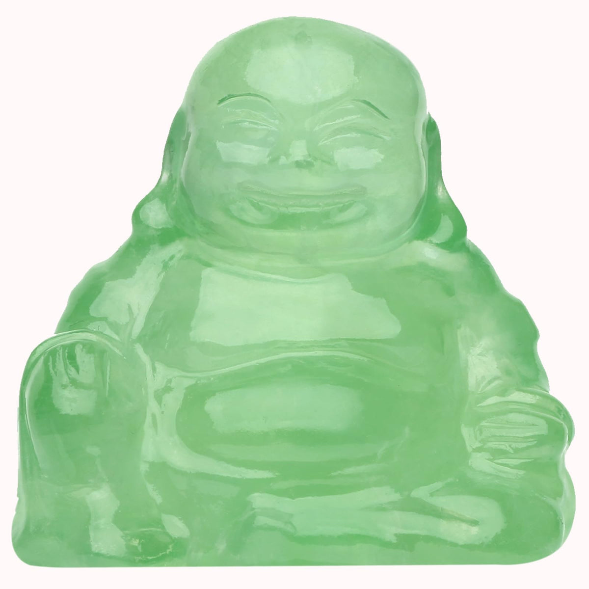 Fluorite Crystal Laughing Buddha Statue Meditation Decor Spiritual Art Piece Healing Stone Figurine Zen Altar Sculpture Feng Shui Gift Yoga Space Ornament Peaceful Home Temple Collectible (Fluorite Buddha)