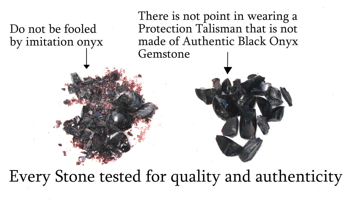 Handmade Black Onyx Crystal Mens Necklace
