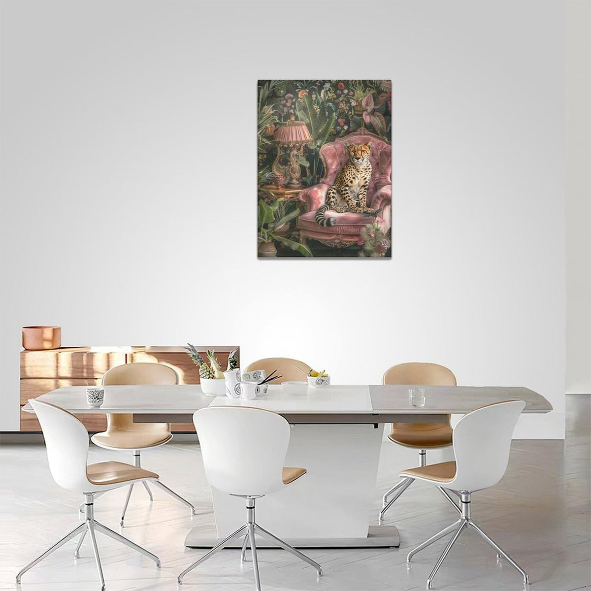 Leopard Wall Art Fashion Wildlife Pictures Canvas Wall Decor Leopard Painting Home Modern Artwork Decorations Framed for Living Room Bedroom Bathroom Office 12 x 16 inch (16"L x 12"W / Leopard)