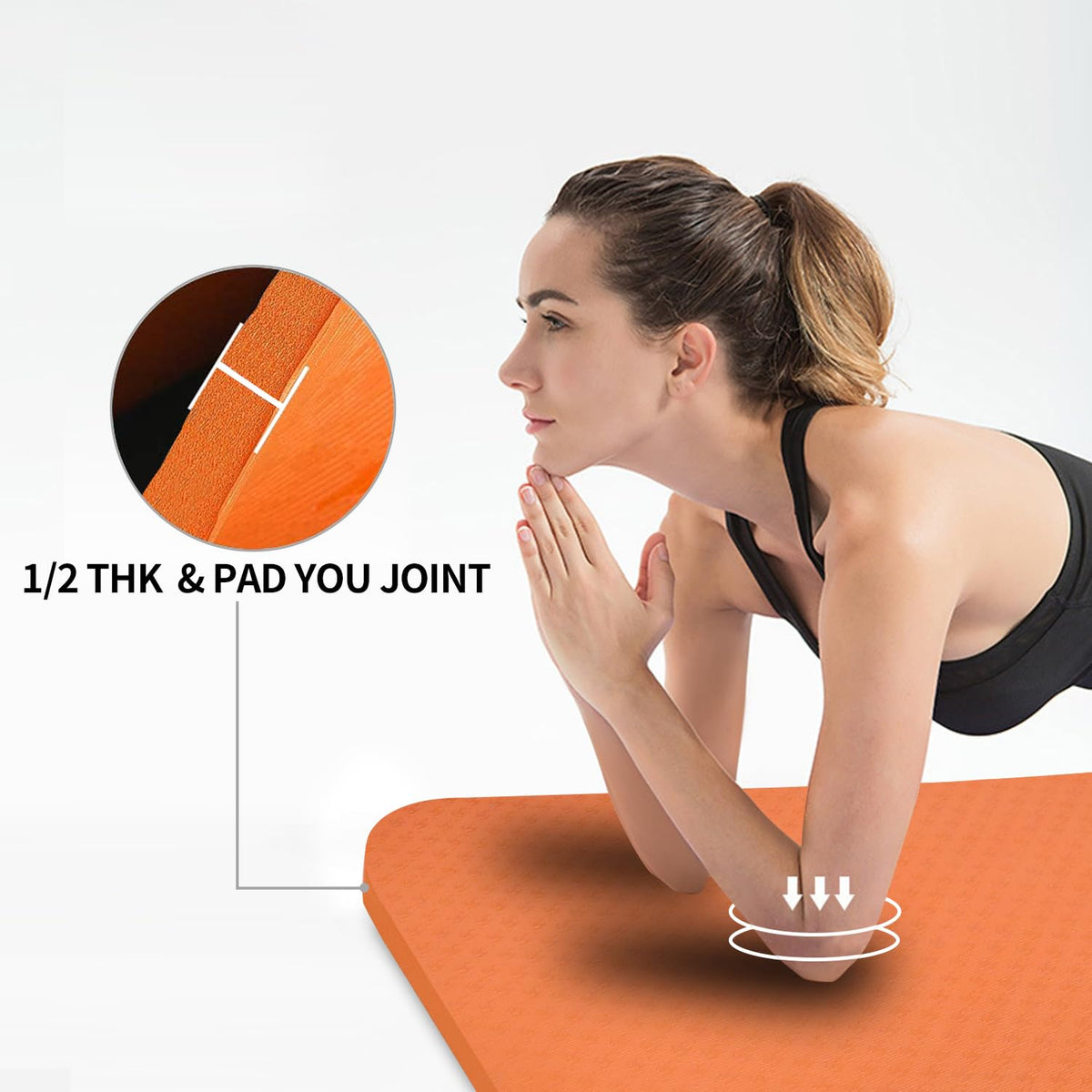 Large TPE Yoga Mat 6'x4'x1 (Orange)