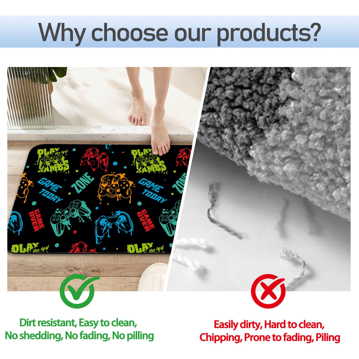 Colorful Game Controller Bathroom Rug 29.5"x17" (Colorful Game Controller)
