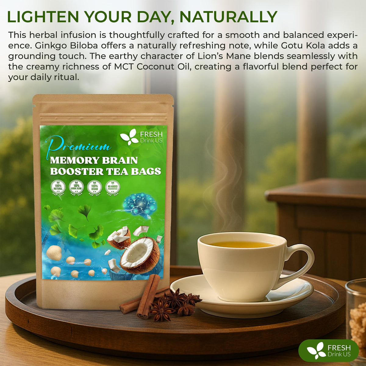 Memory Brain Booster Tea Bags (75 Tea Bags)