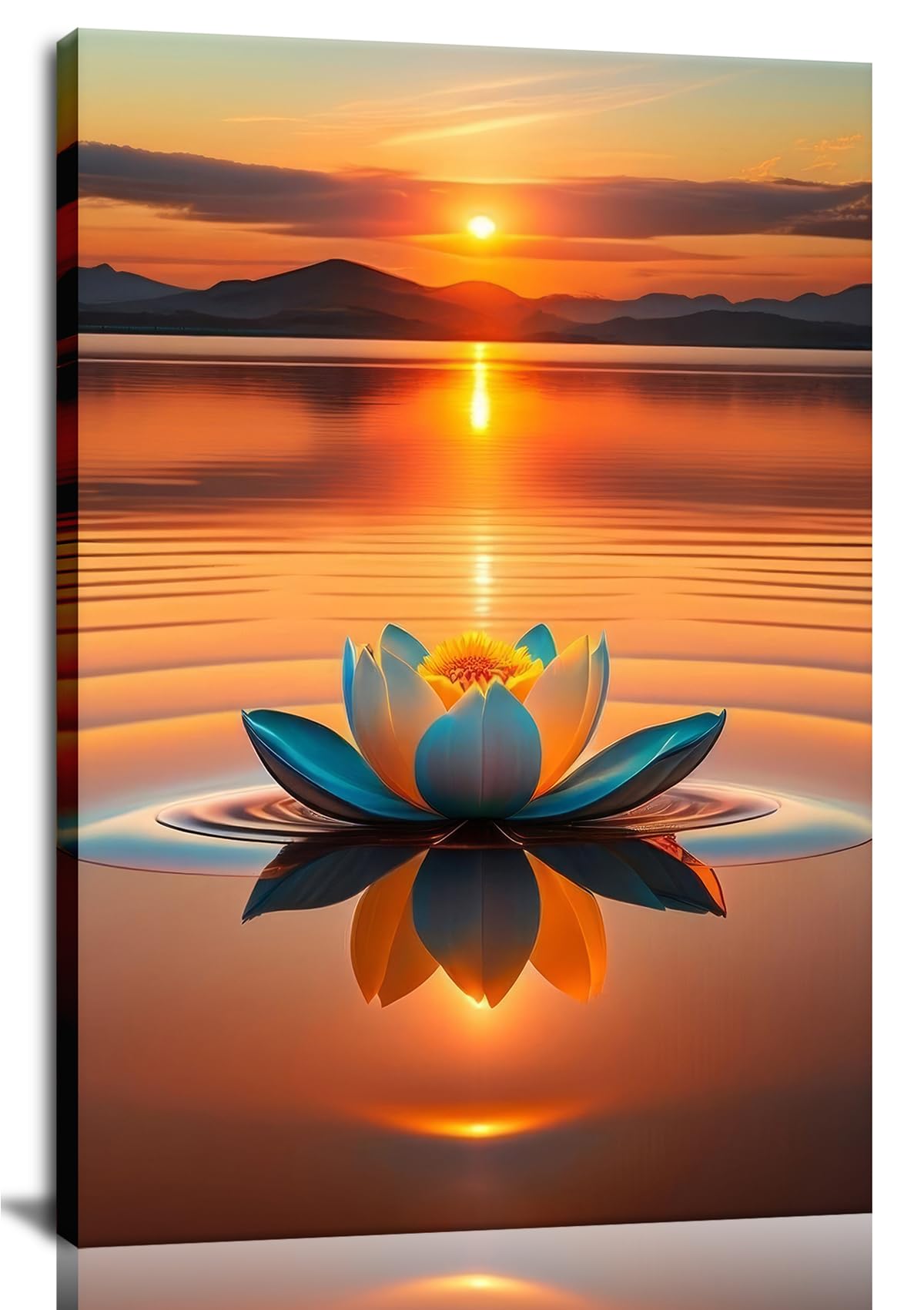 Sunset Lotus Wall Art (Sunset Lotus / 12X16inch)