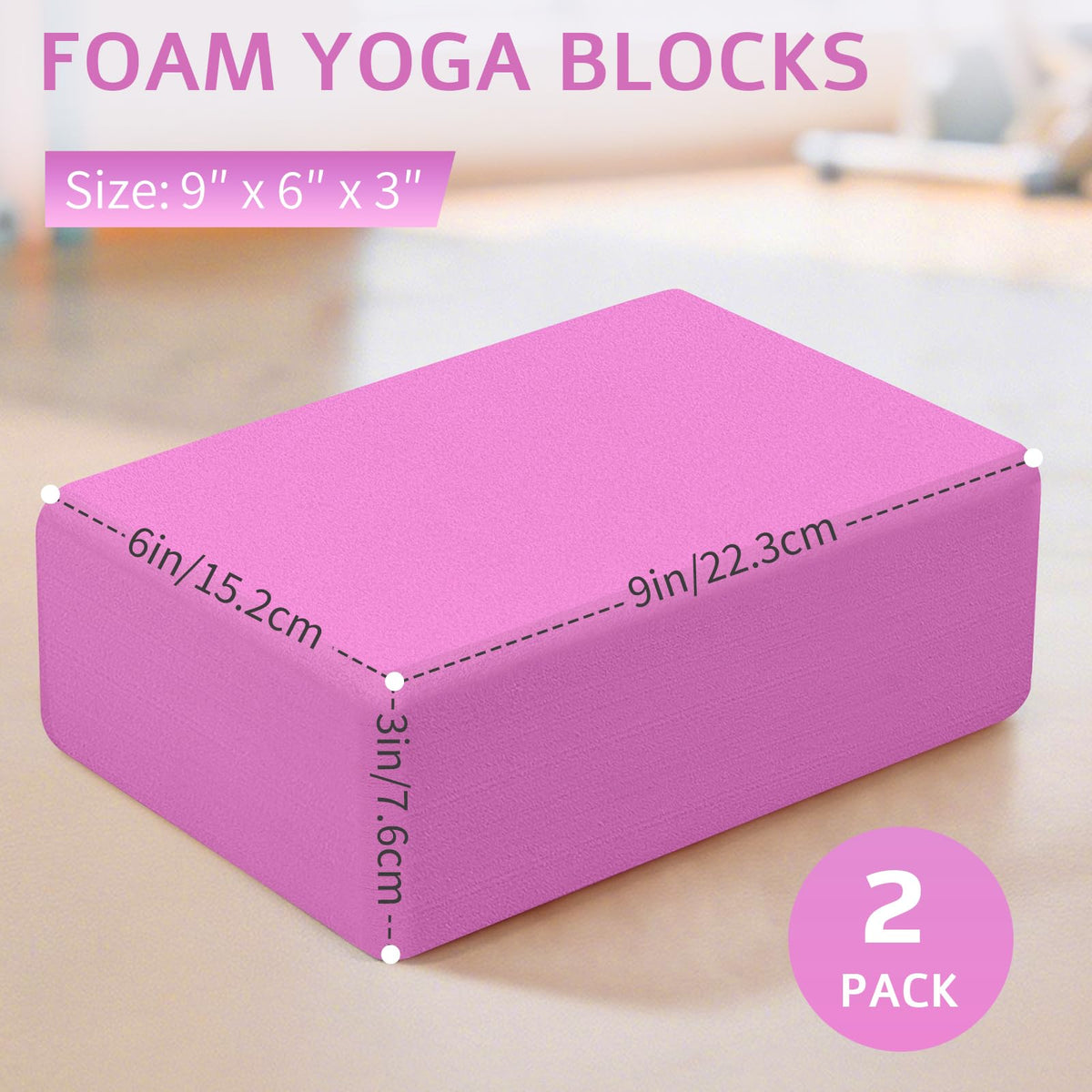 2 Pack Yoga Blocks (2PACK-Magenta)