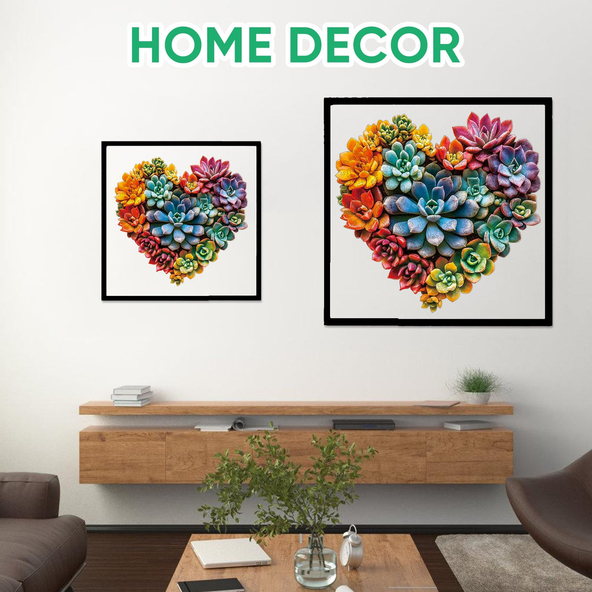 500 piece Puzzles for Adults (Succulent Heart B / 500 pieces)