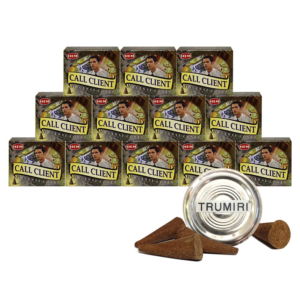 Incense Cone Holder Bundle with Hem Call Clients Incense Cones (Call Client)