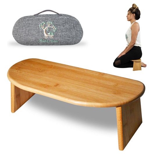 Meditation Bench (Grey / Curved)