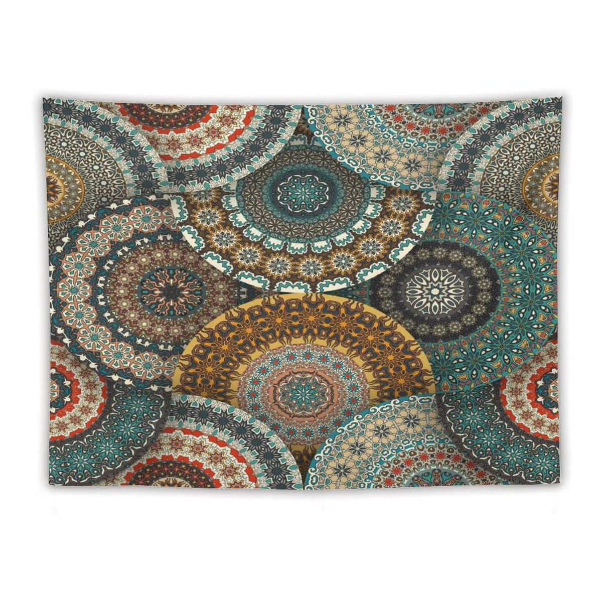 Bohemian Tapestry Wall Hanging Colorful Vintage Floral Mandala Flower Aztec Boho Tapestries Home Decor for Living Room Bedroom Apartment Farmhouse Dorm 60"x80" (60"L x 80"W / Mandala-17)