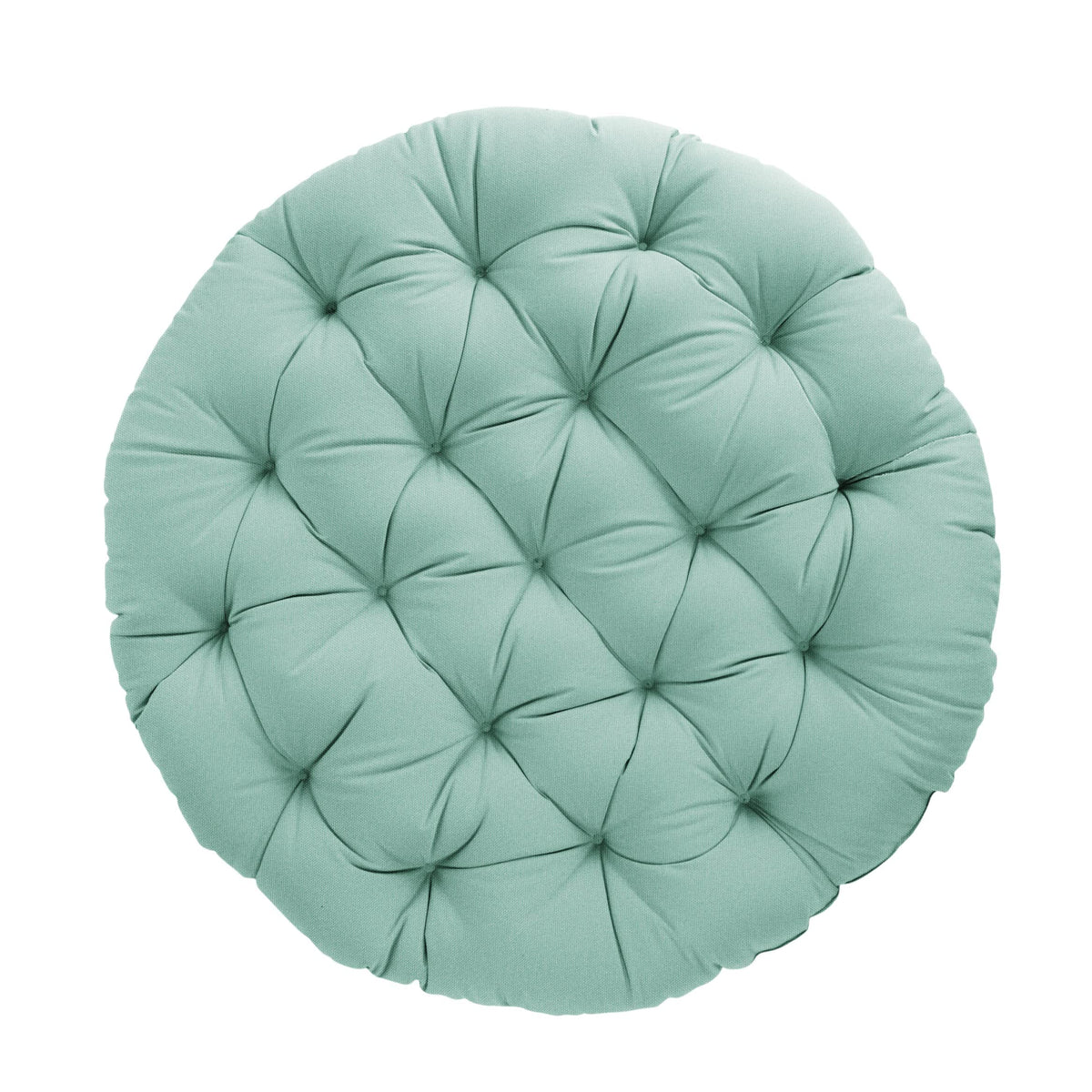 Tufted Papasan Cushion (Ice Mint / 44 in x 44 in x 4 in)