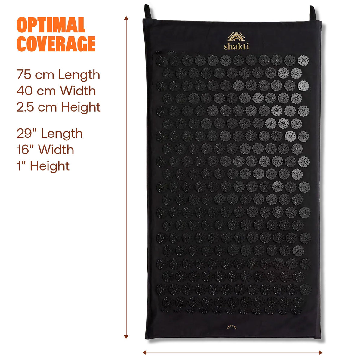 Acupressure Mat for Tension Release (Level 1 / Black)