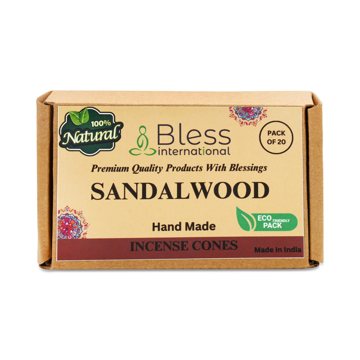 Sandalwood 100% (Sandalwood / Pack Of 20 Cones)