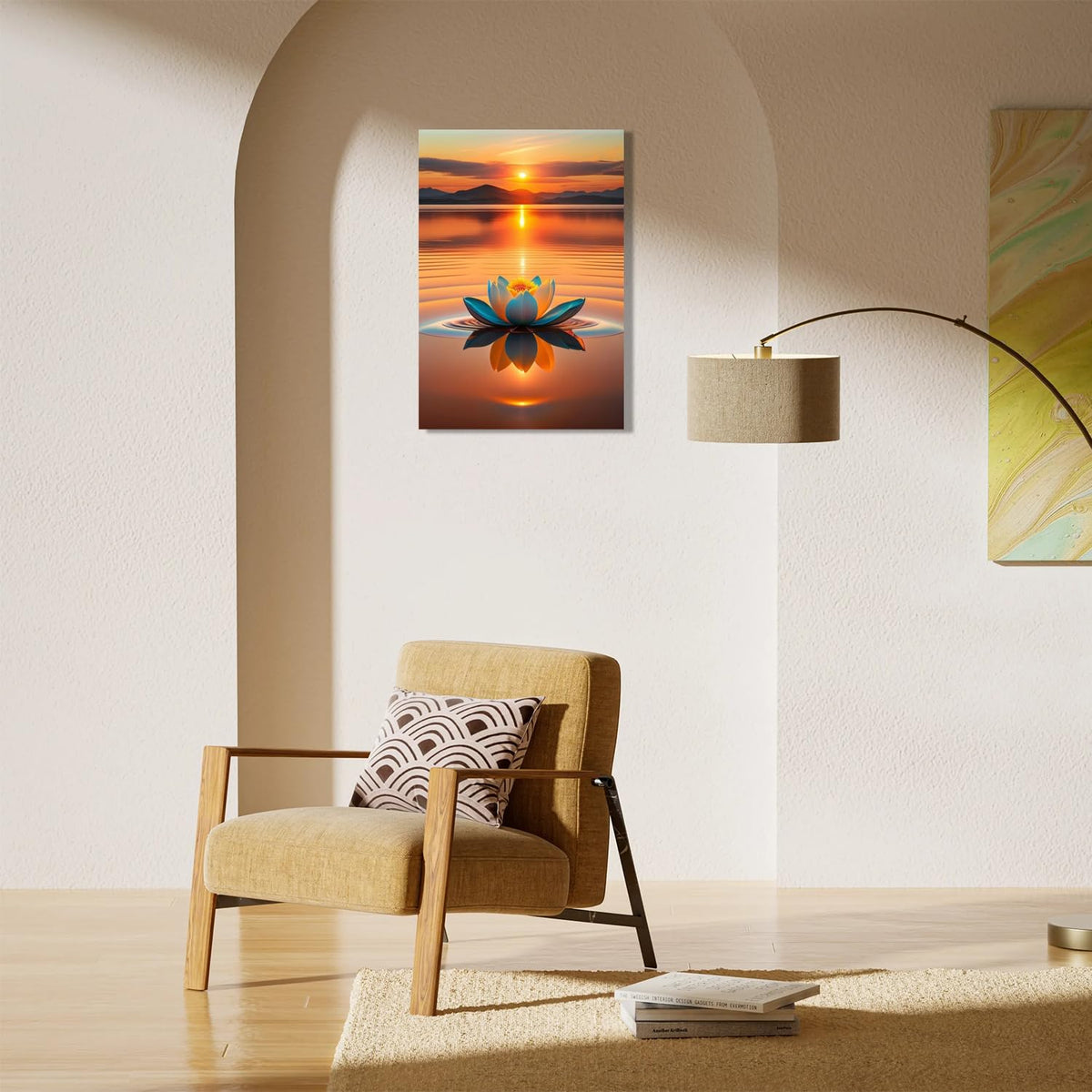 Sunset Lotus Wall Art (Sunset Lotus / 12X16inch)