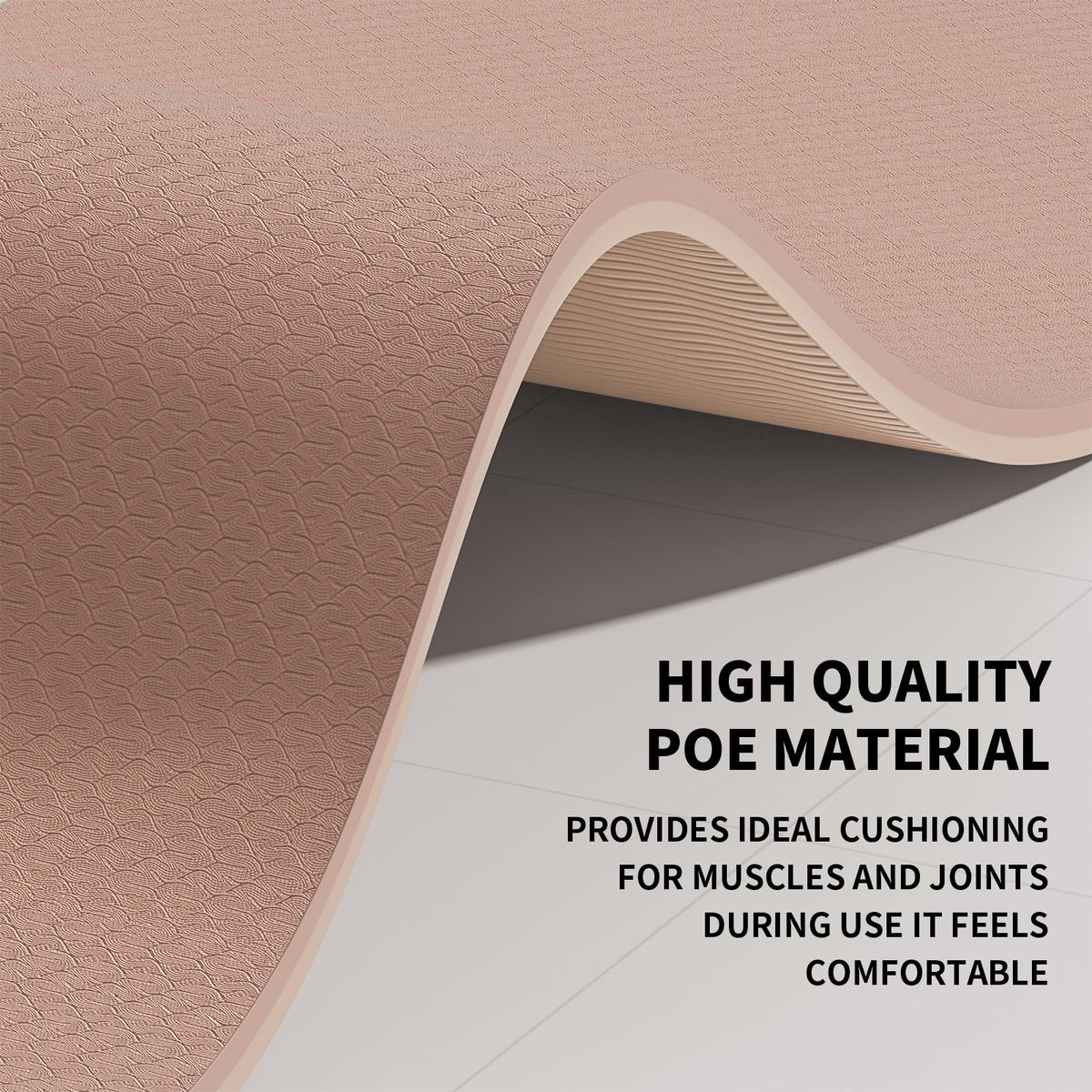 Large Yoga Mat (Brown+Apricot / 8mm)