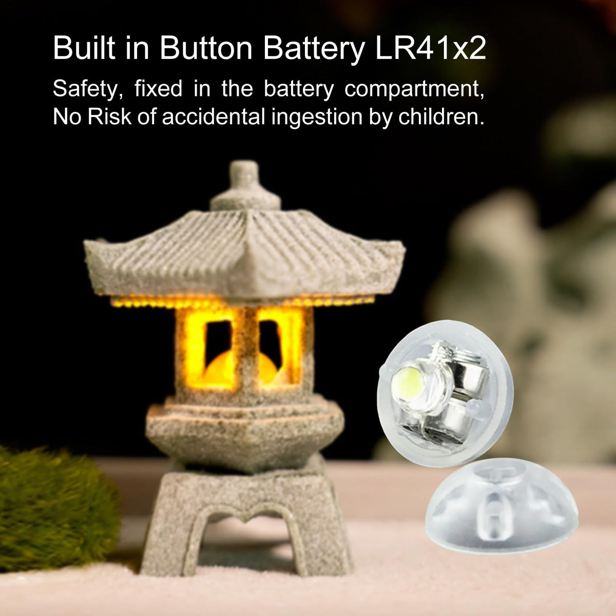 Japanese Pagoda LED Lamp Statue Figurine LED Lantern Pagoda Statue Figurine (Style C)