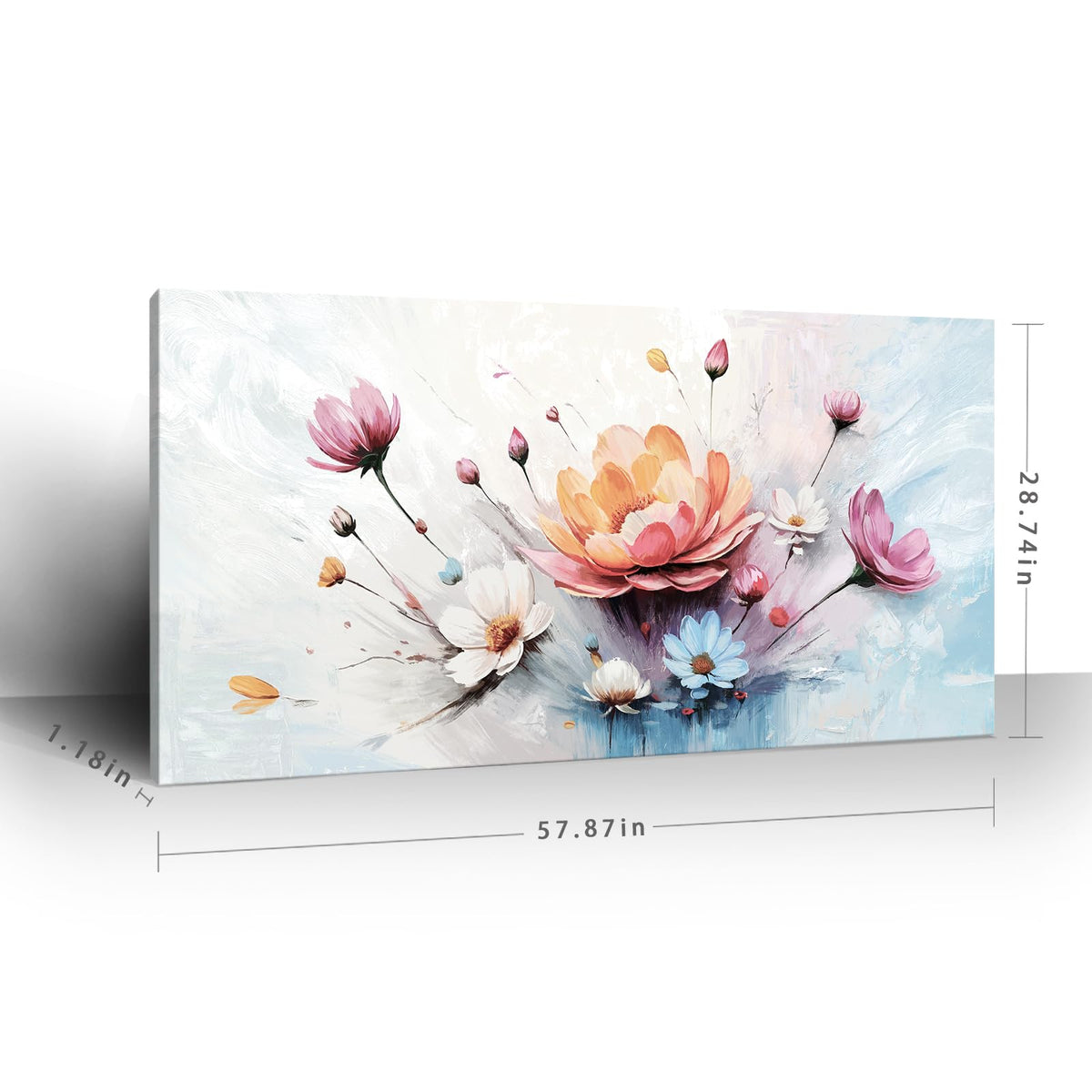 Large Wall Art (Colorful Wall Art / 58"Lx29"W)