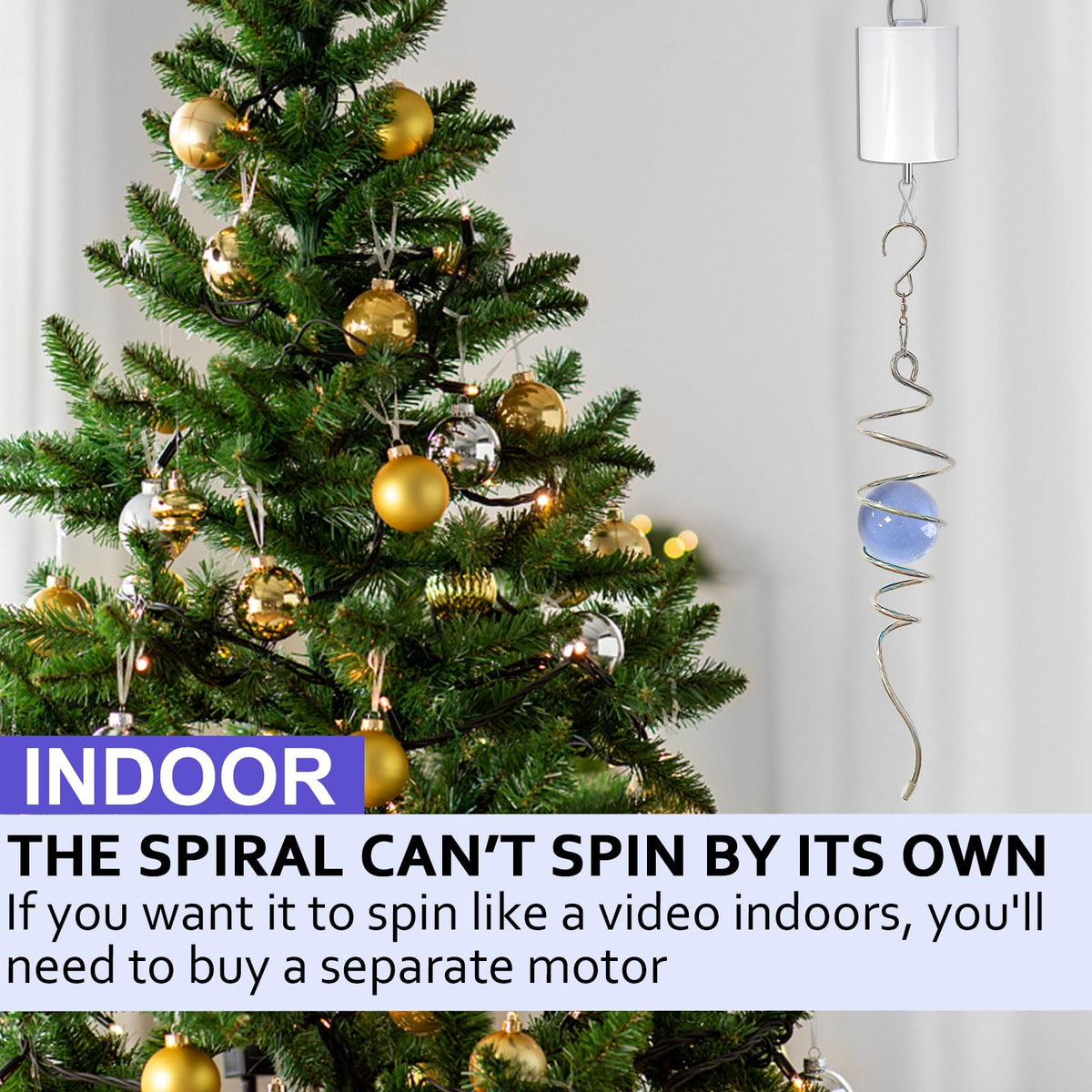 Wind Spinner Tail with Purple Glass Orb (007-purple)