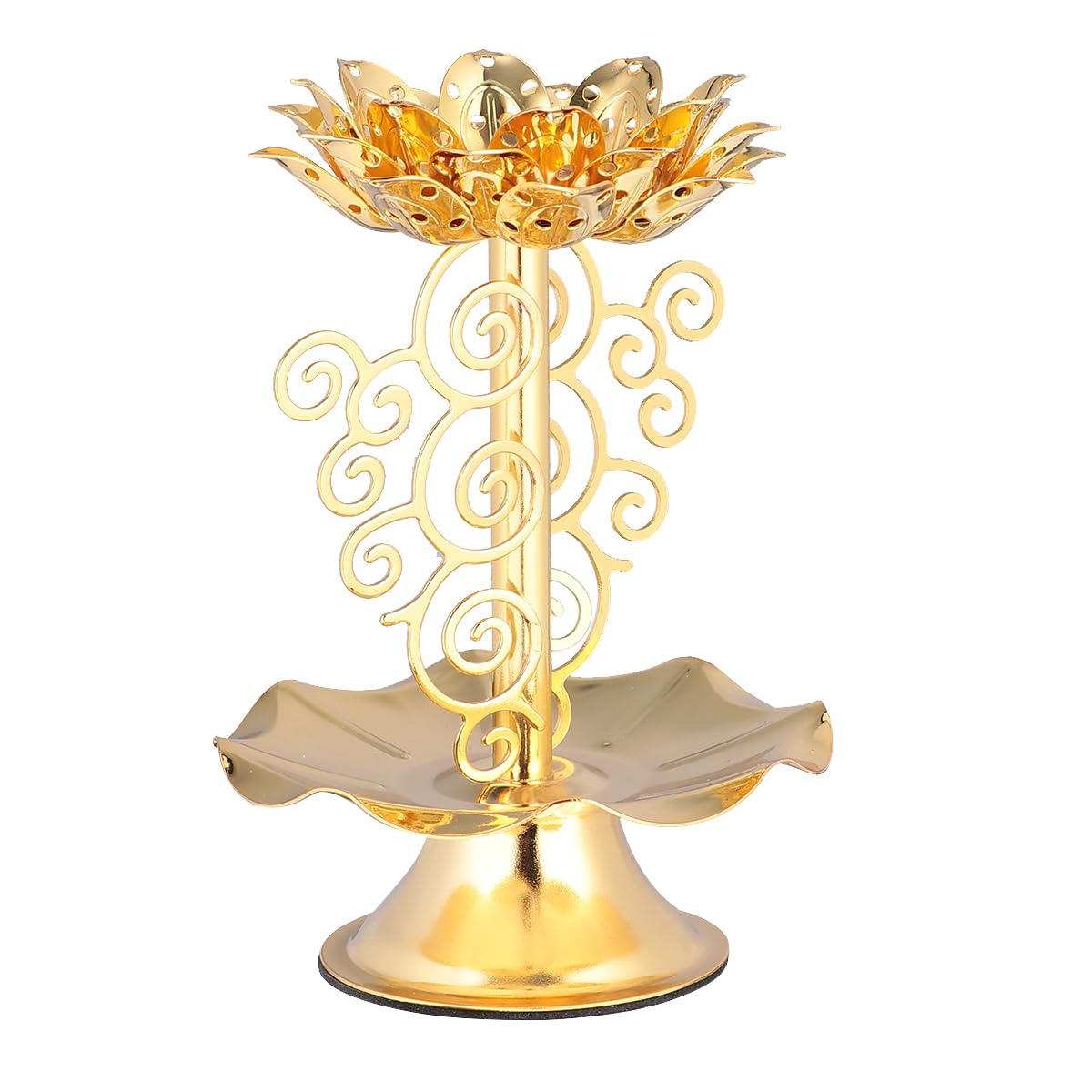 2 Pcs Alloy Candle Holder (Goldenx2pcs / 11.5x7.5cmx2pcs)
